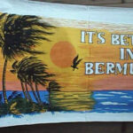 Beach-themed pattern beach towel